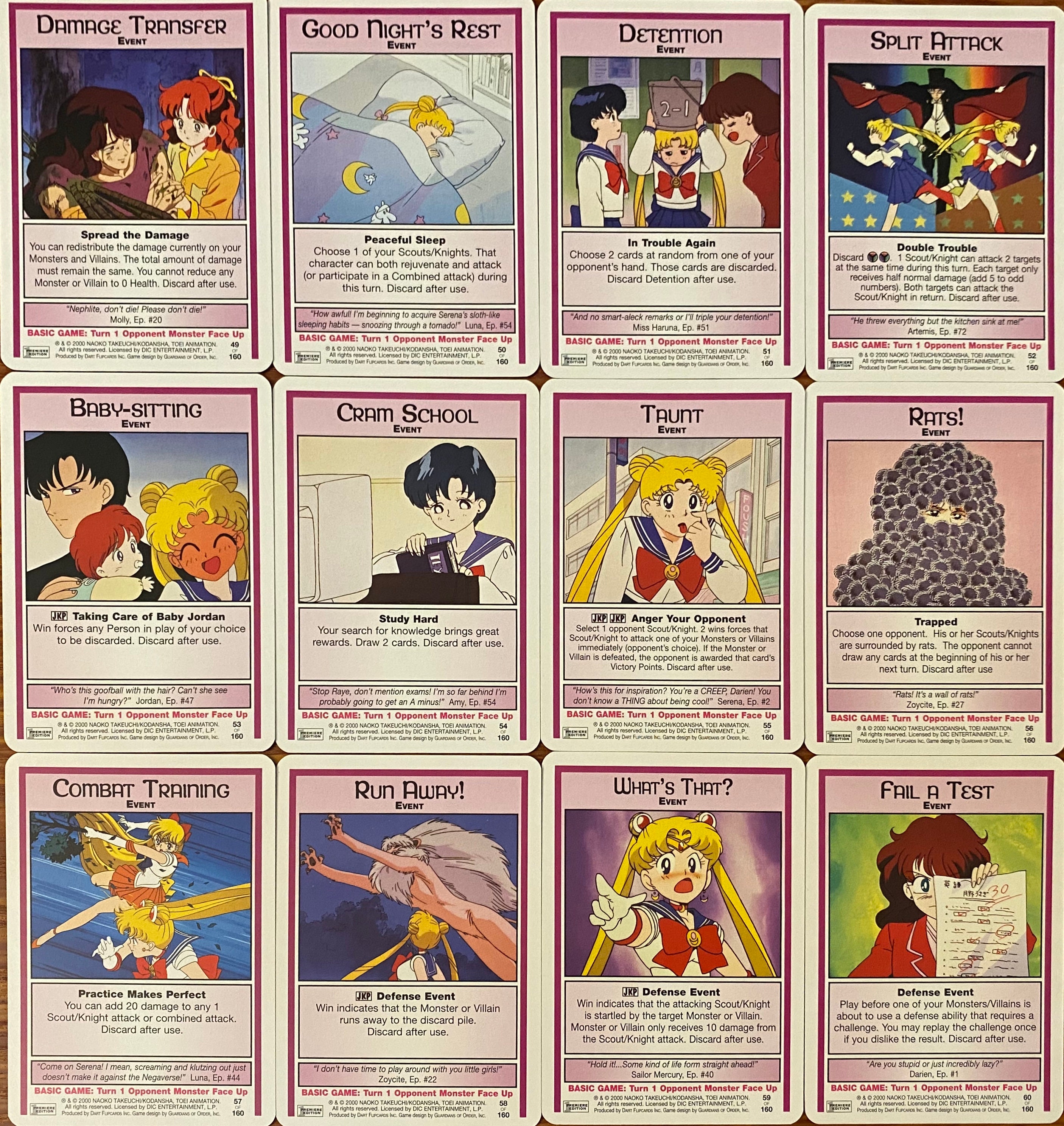 Sailor Moon Collectible Card Game Premiere Edition Common Etsy Canada