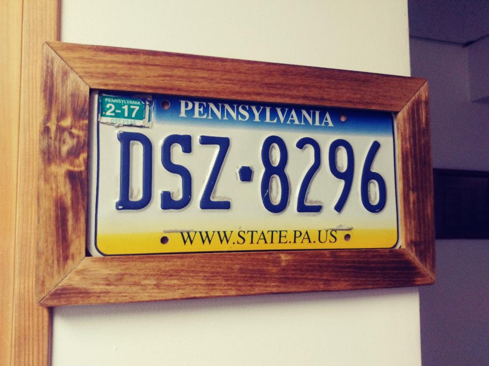 License Plate Wall Frame Etsy