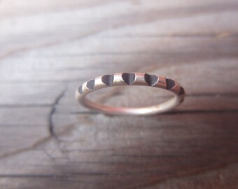 Carved Sterling Silver Ring