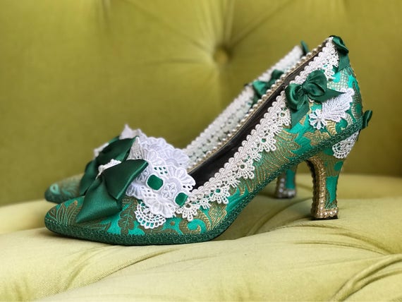 jade green pumps