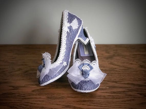 dusty blue high heels
