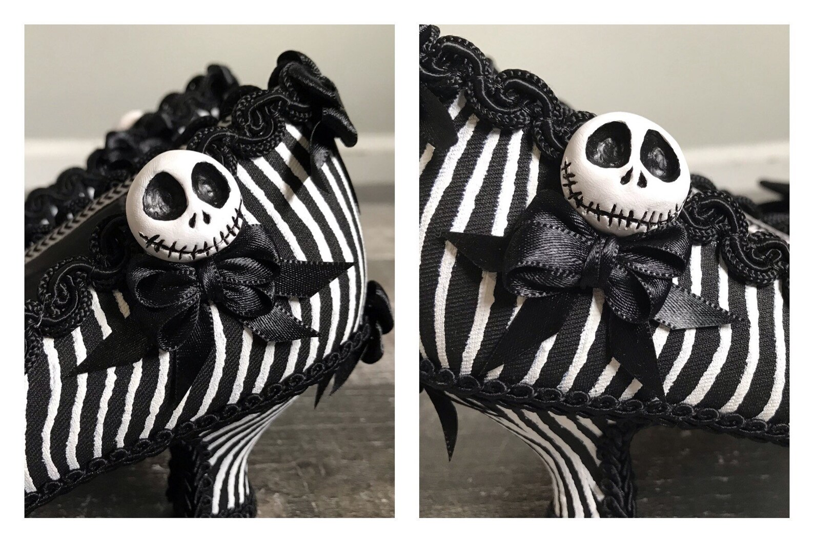 Nightmare Before Christmas Inspired Shoes Jack Skellington Etsy