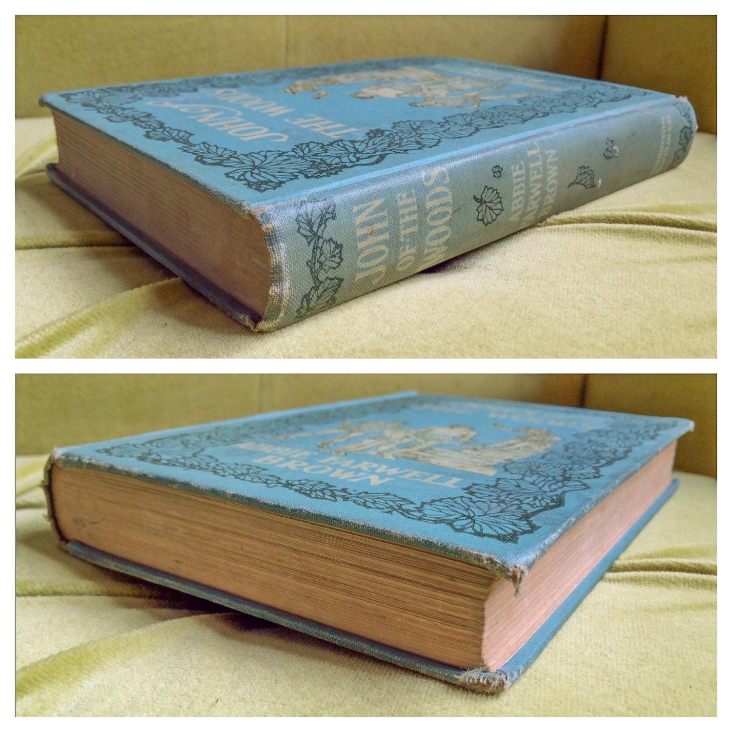 RARE Antique Children's Book John of the Woods by Abbie Etsy