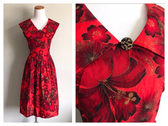 red luau dress