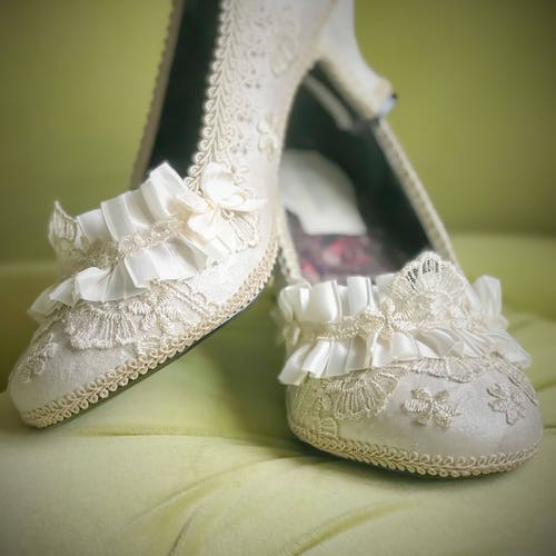 CUSTOM Wedding Shoes Marie Antoinette Costume High Heels Pumps - Etsy