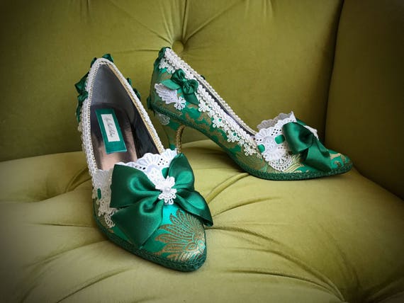 jade green heels