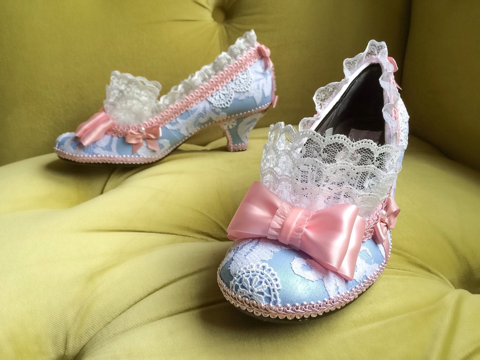 Marie Antoinette Costume Shoes Heels Rococo Baroque Fantasy | Etsy