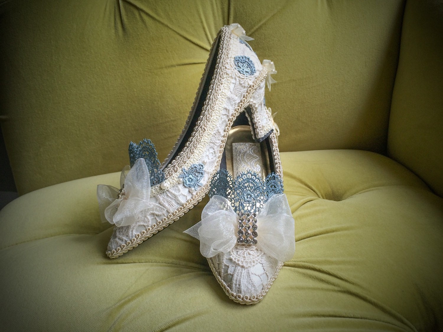 Regency Victorian Era Style Shoes Antique Vintage Bridal Heels - Etsy