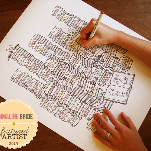 Music Themed Wedding Guest Book Alternative 16x20 Etsy