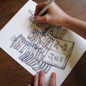 Book Themed Wedding Guestbook Alternative 8.5x11 Personalized Home Decor