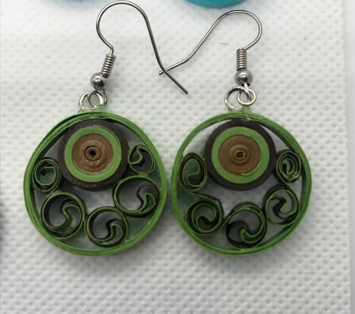 Quilling paper Earrings Etsy
