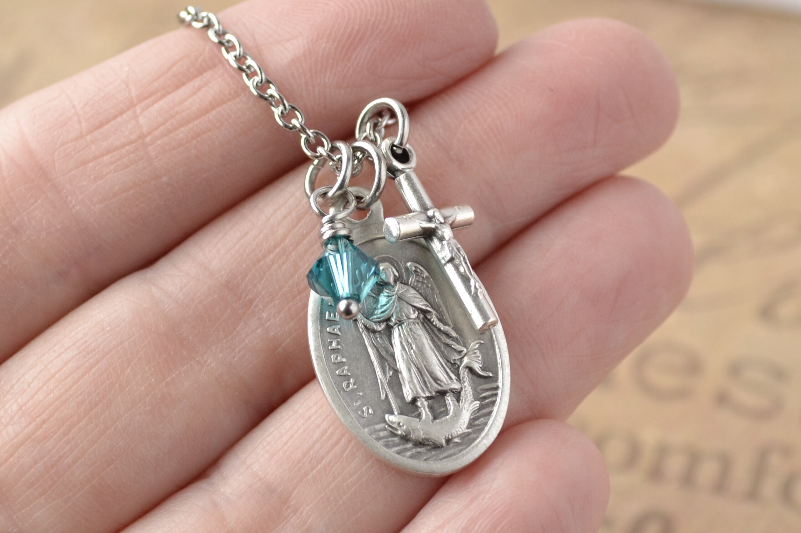 SAINT RAPHAEL Necklace/St Raphael Necklace/Catholic Etsy