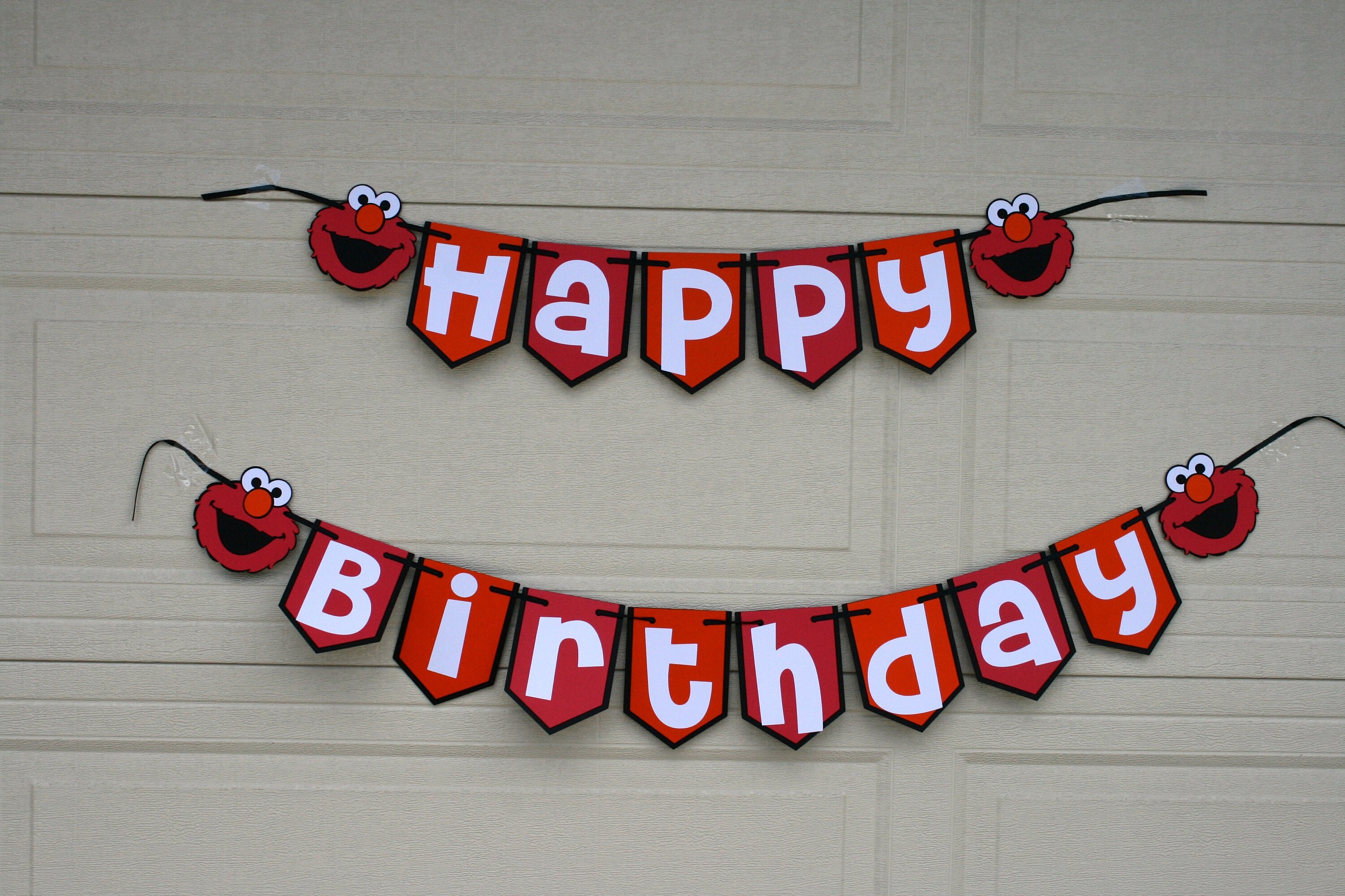 Elmo birthday banner Sesame Street birthday party decorations Etsy