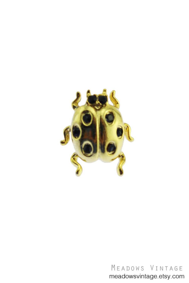 Vintage Ladybug Brooch Gold Ladybug Pin Gold Bug Brooch Etsy