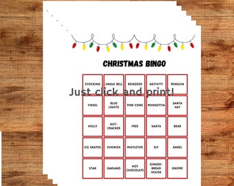 Christmas Bingo Bundle | Printable | Activity | Party Game | Digital Download