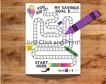 Savings Challenge | Money Tracker | Financial Goal Planner | Printable, Download