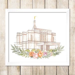 Winter Quarters, NE LDS Temple Watercolor Digital Download
