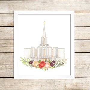 Jordan River HLT Tempel Aquarell digitaler Download