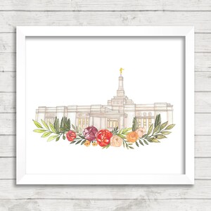 Nashville LDS Tempel Aquarell Digital Download