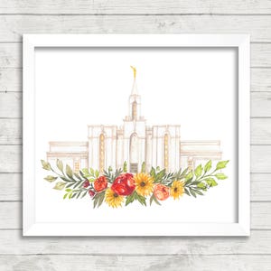 Bountiful, Utah LDS Watercolor Temple Digital Download