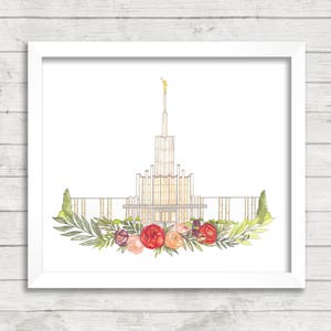 Atlanta, Georgia LDS Temple Watercolor Digital Download