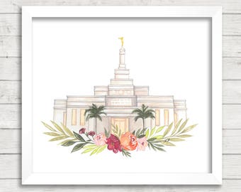 Caracas, Venezuela LDS Temple Watercolor Digital Download