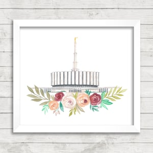 Provo, Utah LDS Temple Watercolor Digital Download