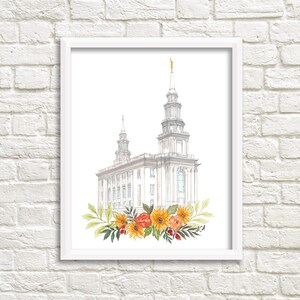 Philadelphia, PA HLT Tempel Aquarell digitaler Download