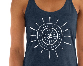 OM Starburst Tank Yoga Tops Funny Shirts Yoga Clothes Yoga Gifts Yoga Shirts Yoga Lifestyle