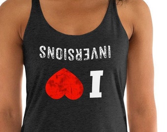 I Heart Love Inversions Tank Gymnastics Yoga Tops Funny Shirts Yoga Clothes Yoga Gifts Yoga Shirts Yoga Lifestyle