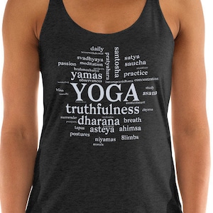 Beliebte Ashtanga 8 Glieder des Yoga Edukativ Sanskrit Englisch Tank Top