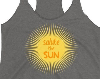 Salute the Sun Yoga Beach Tank Top/Yoga Tops/Beachy Shirts/Yoga Lifestyle
