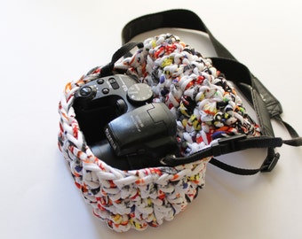 Camera case, t-shirt yarn camera case.