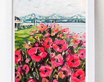 PRINT on Paper or Canvas,  "Natchez Riverfront"