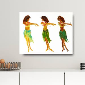 PRINT on Paper or Canvas, &quot;Hula Lessons&quot;