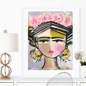 PRINT on Paper or Canvas, &quot;Frida Blues&quot;