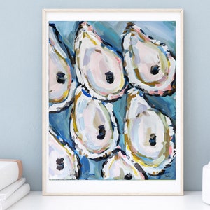 PRINT on Paper or Canvas, Oysters with Gray image 4