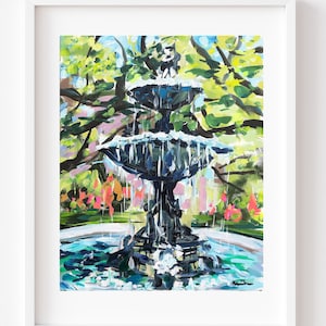 PRINT on Paper or Canvas,  "Natchez Fountain"