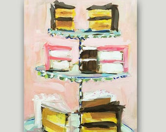 PRINT on Paper or Canvas, "Cakes Tiers"