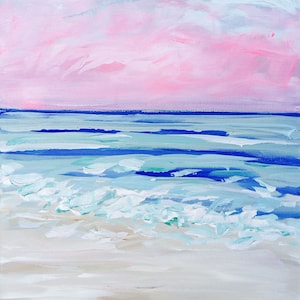 PRINT on Paper or Canvas, "Pink Coastal Sunset"