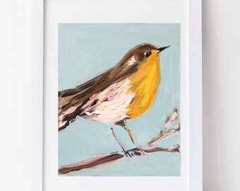 PRINT on Paper or Canvas, "Pretty Bird"