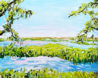 PRINT on Paper or Canvas, "Live Oak Marsh"