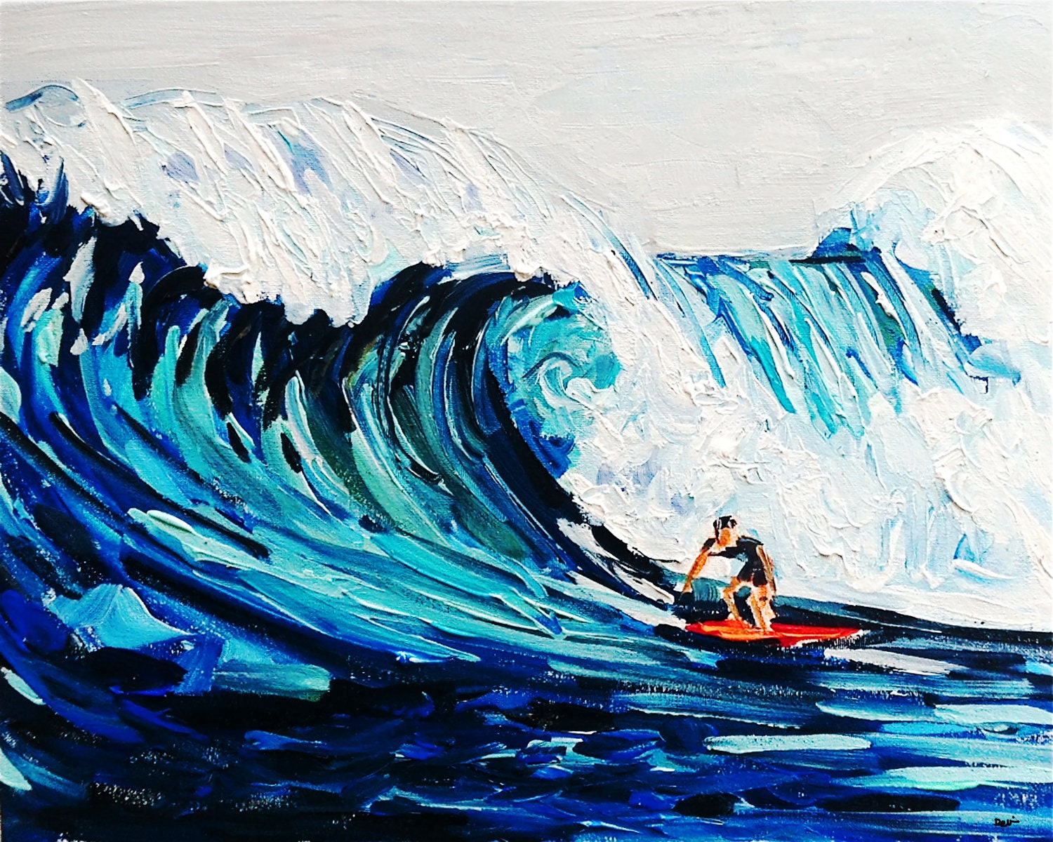 PRINT on Paper or Canvas, "Surfer"