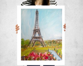 PRINT on Paper or Canvas, "Eiffel in Spring"