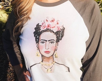 Frida Baseball Tee, 3 or 4 Sleeves