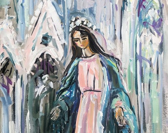 PRINT on Paper or Canvas,  "Mary"