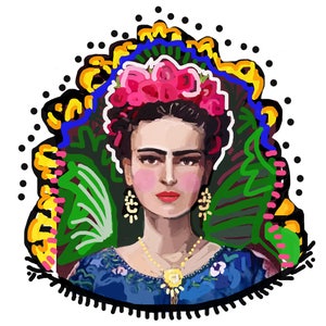 Frida Tote Bag, Graphic Frida art bag, Frida carryall image 3