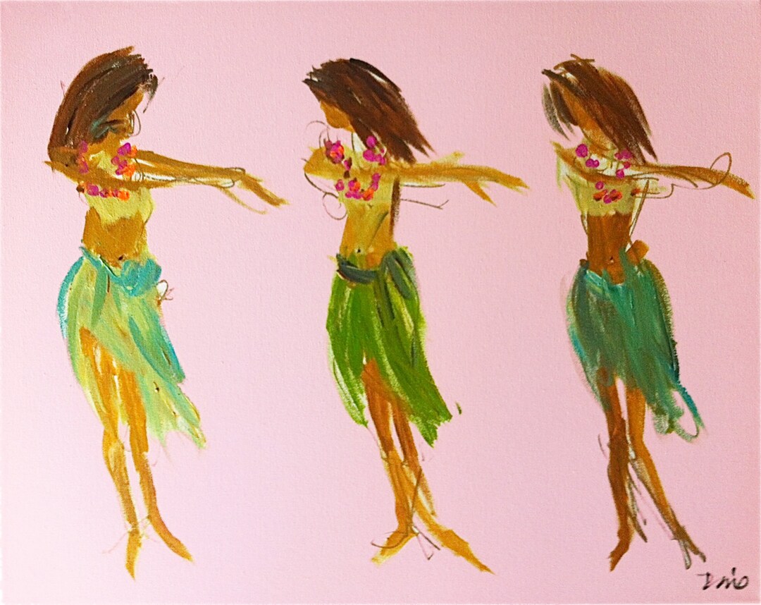 Hula Lessons Signs PRINT on Paper or Canvas,