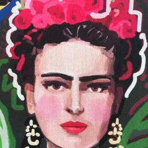 Frida Tote Bag, Graphic Frida art bag, Frida carryall image 4