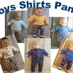 Doll Clothes Baby Hand Made 4 American Girl Boy 15&quot; Overalls 2pc Options Denim Bears Tye Dye Plaid